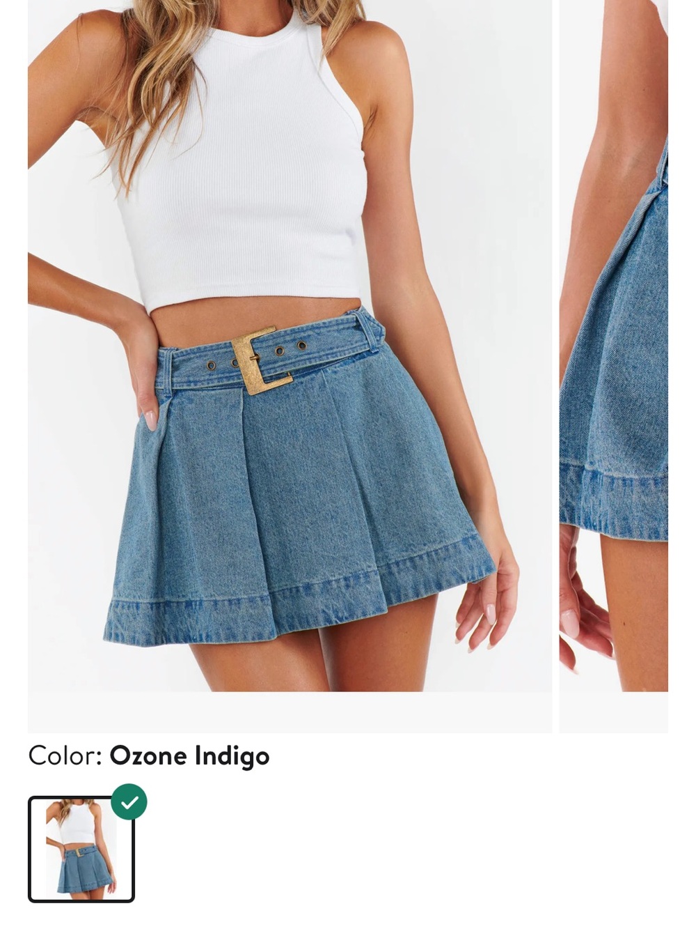 Denim Lohan Mini Skort - Show Me Your Mumu